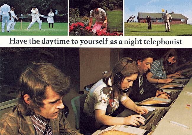 Have the daytime to yourself as a night telephonist