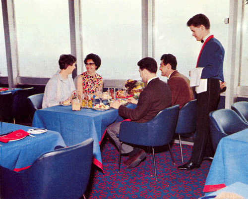 Table for four with a prime view of London.