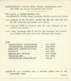 Telephone Dialling Code Cards