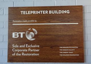 Teleprinter Building plaque